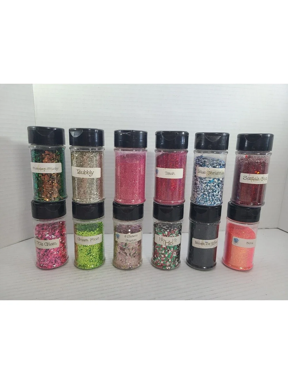 Fran's Lot of 12 High Quality Craft Glitters Nails, Tumblers, Resin Art